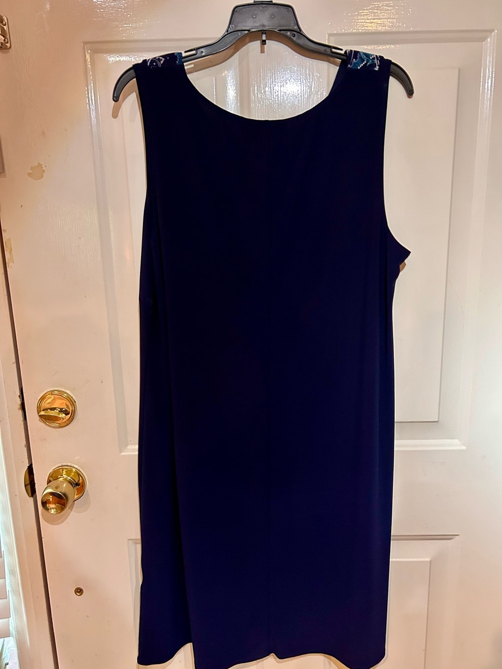 R&M Richards Navy and Teal Paisley Layered Dress Set - Picture 9 of 13